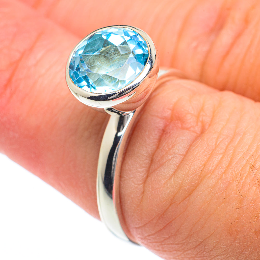 Blue Topaz Rings handcrafted by Ana Silver Co - RING63144