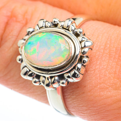 Ethiopian Opal Rings handcrafted by Ana Silver Co - RING63166