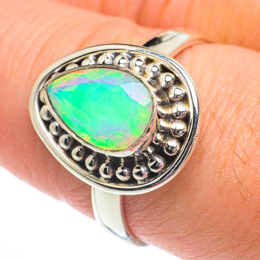 Ethiopian Opal Rings handcrafted by Ana Silver Co - RING63167