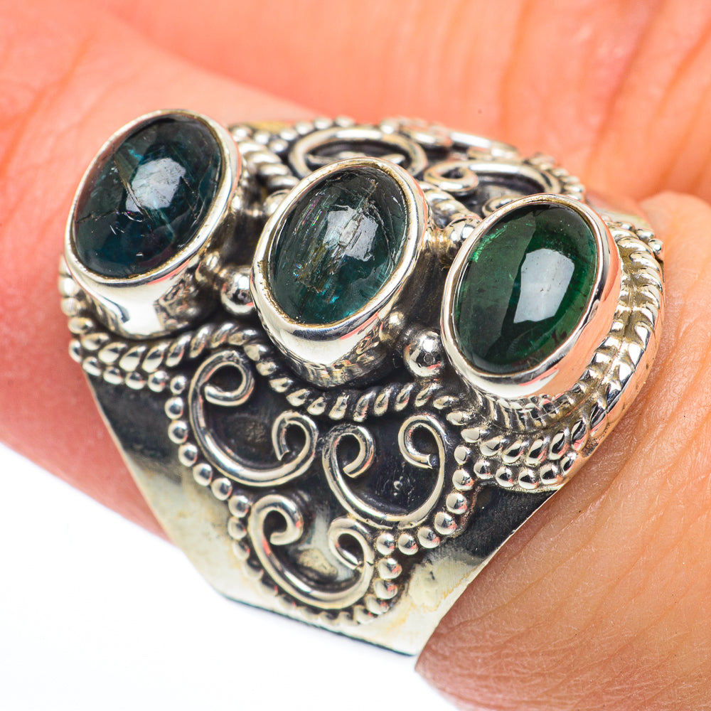 Green Tourmaline Rings handcrafted by Ana Silver Co - RING63169