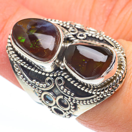 Mexican Fire Agate Rings handcrafted by Ana Silver Co - RING63176
