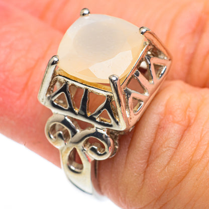 Rainbow Moonstone Rings handcrafted by Ana Silver Co - RING63189