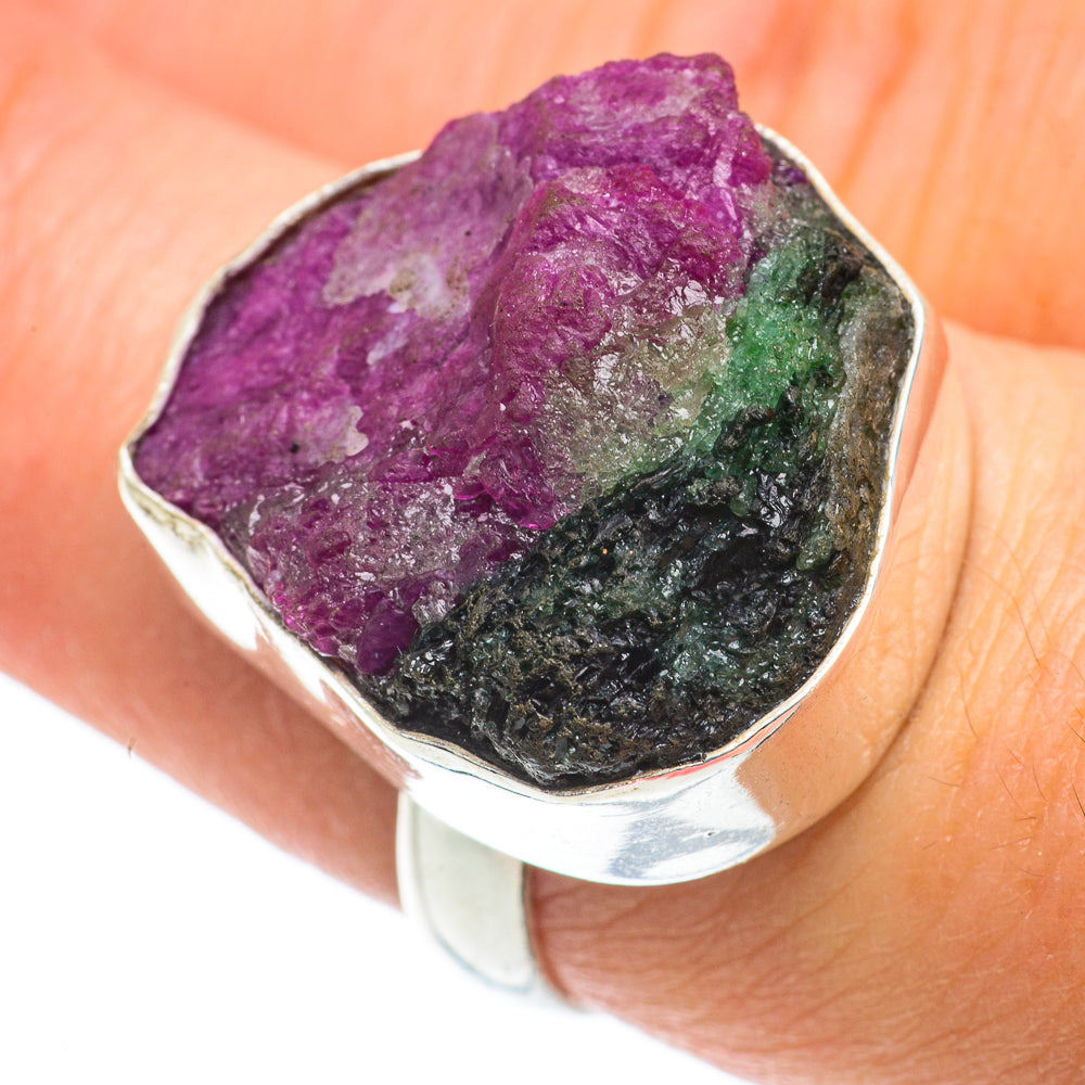 Ruby Zoisite Rings handcrafted by Ana Silver Co - RING63192