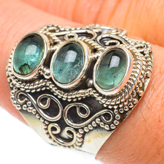 Blue Tourmaline Rings handcrafted by Ana Silver Co - RING63197
