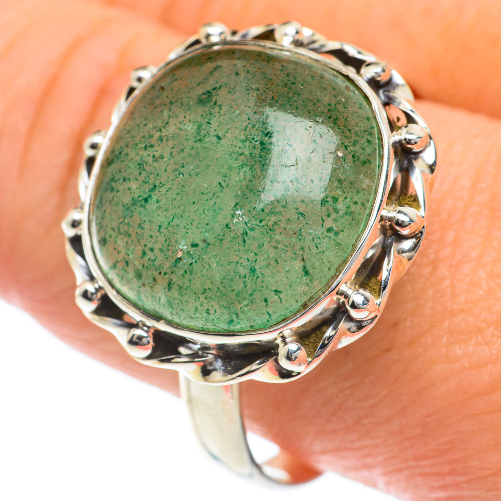 Green Aventurine Rings handcrafted by Ana Silver Co - RING63201