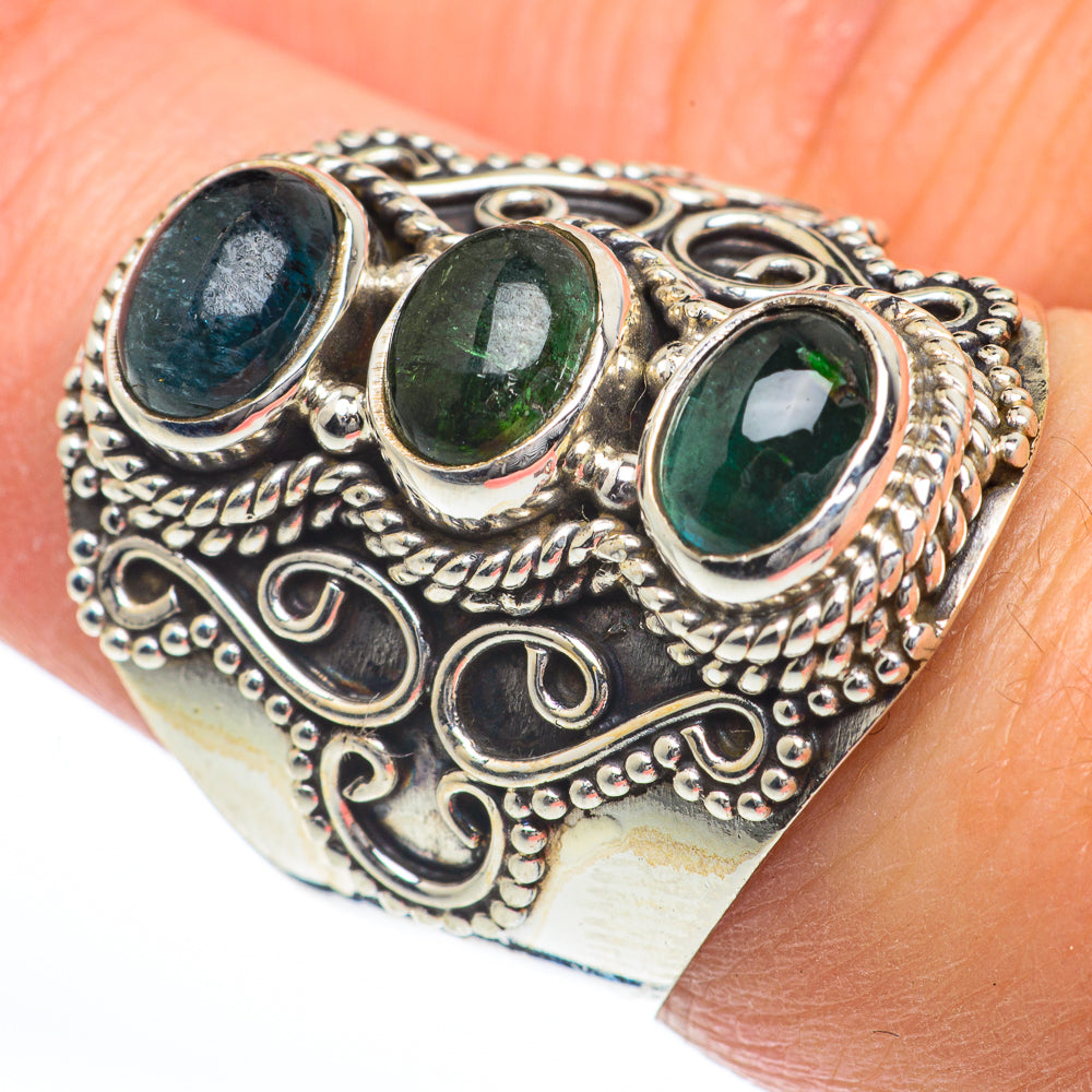 Green Tourmaline Rings handcrafted by Ana Silver Co - RING63223