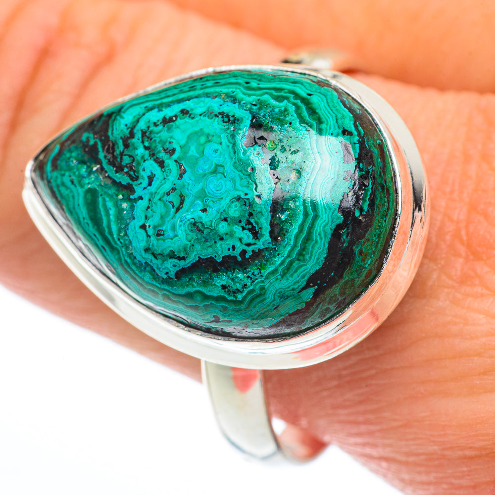 Chrysocolla Rings handcrafted by Ana Silver Co - RING63227