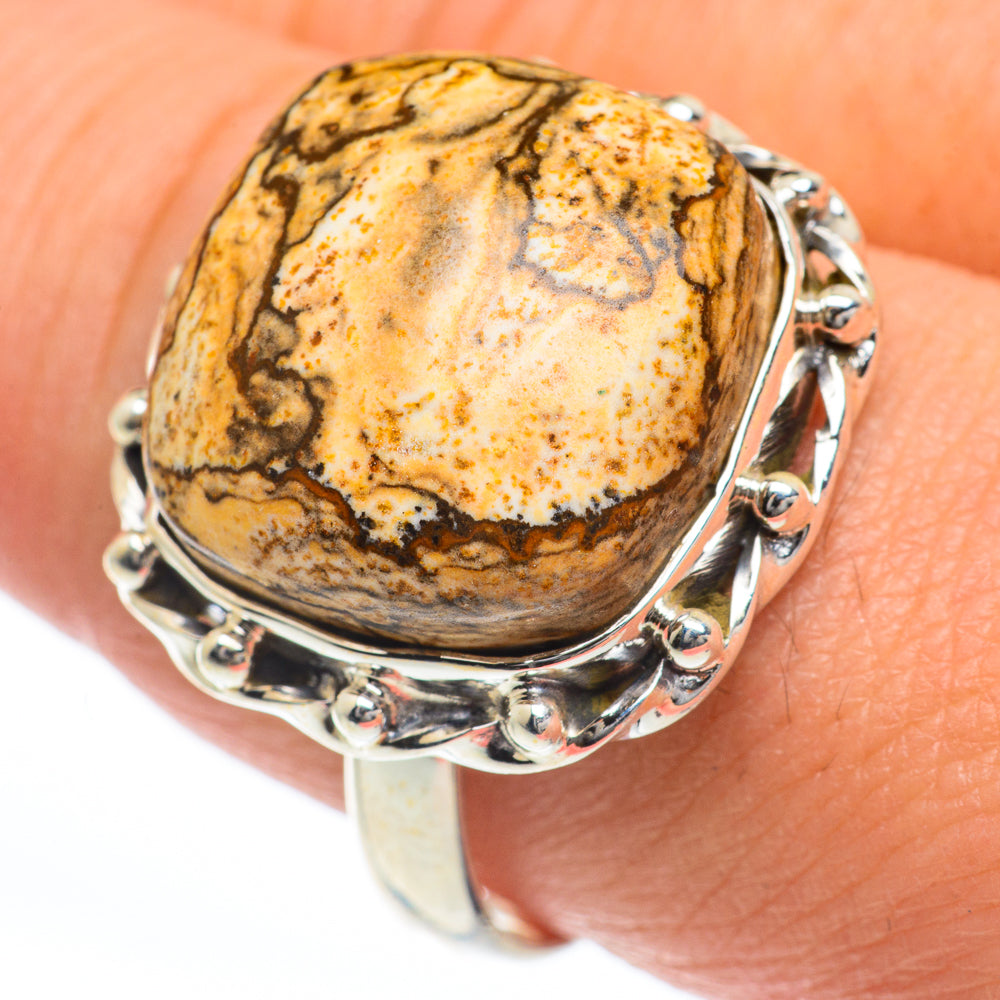 Picture Jasper Rings handcrafted by Ana Silver Co - RING63229