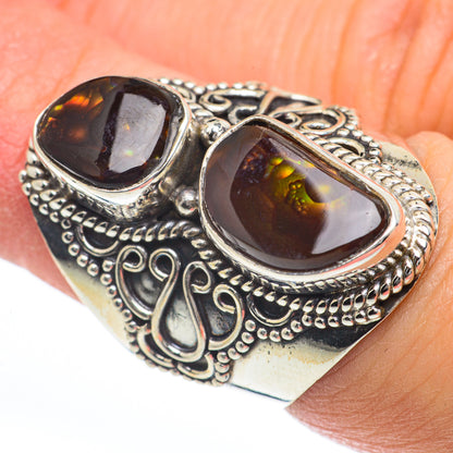 Mexican Fire Agate Rings handcrafted by Ana Silver Co - RING63252