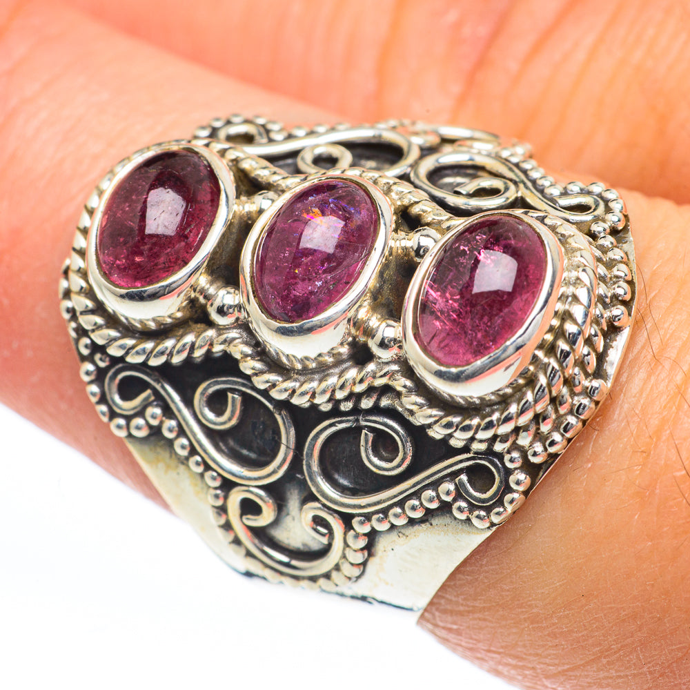Pink Tourmaline Rings handcrafted by Ana Silver Co - RING63255