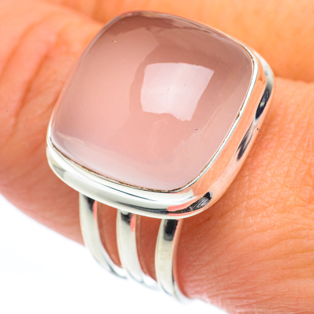 Rose Quartz Rings handcrafted by Ana Silver Co - RING63256