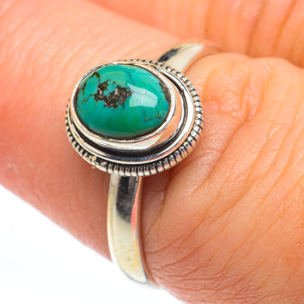 Tibetan Turquoise Rings handcrafted by Ana Silver Co - RING63265