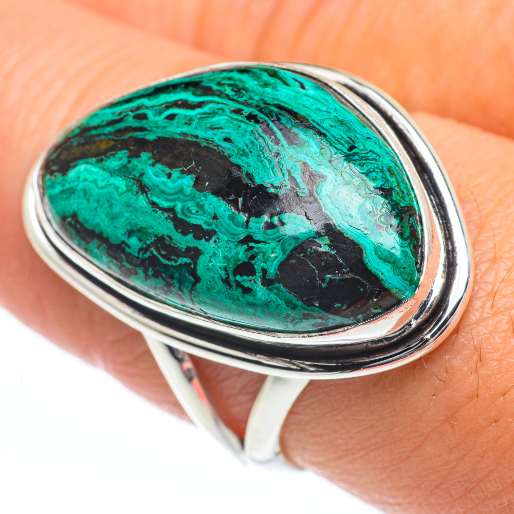 Chrysocolla Rings handcrafted by Ana Silver Co - RING63267