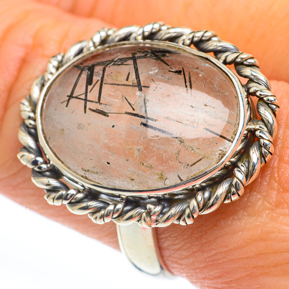 Tourmalinated Quartz Rings handcrafted by Ana Silver Co - RING63277
