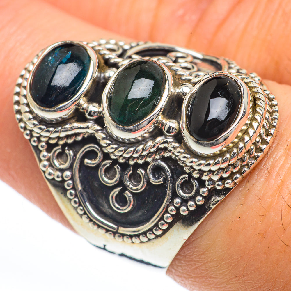 Green Tourmaline Rings handcrafted by Ana Silver Co - RING63278