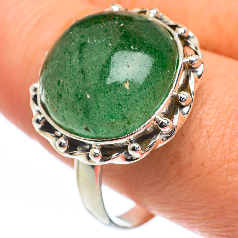 Green Aventurine Rings handcrafted by Ana Silver Co - RING63280