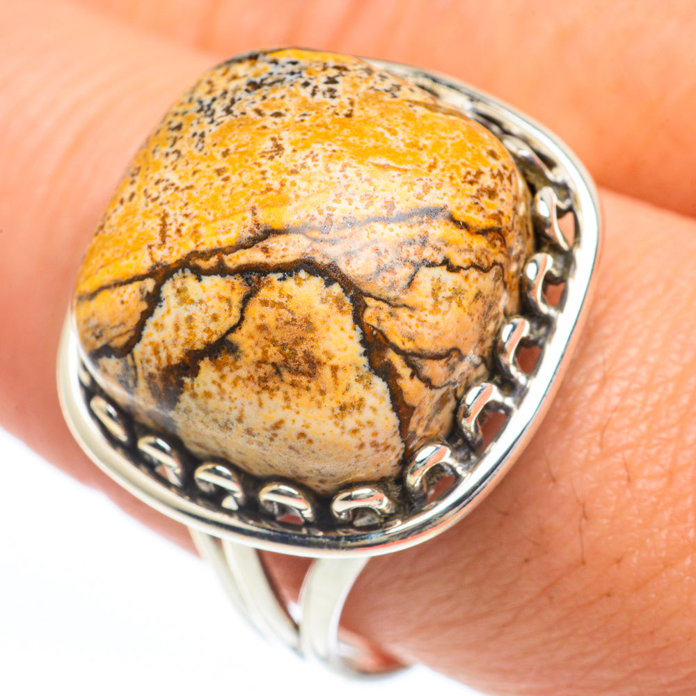 Picture Jasper Rings handcrafted by Ana Silver Co - RING63282