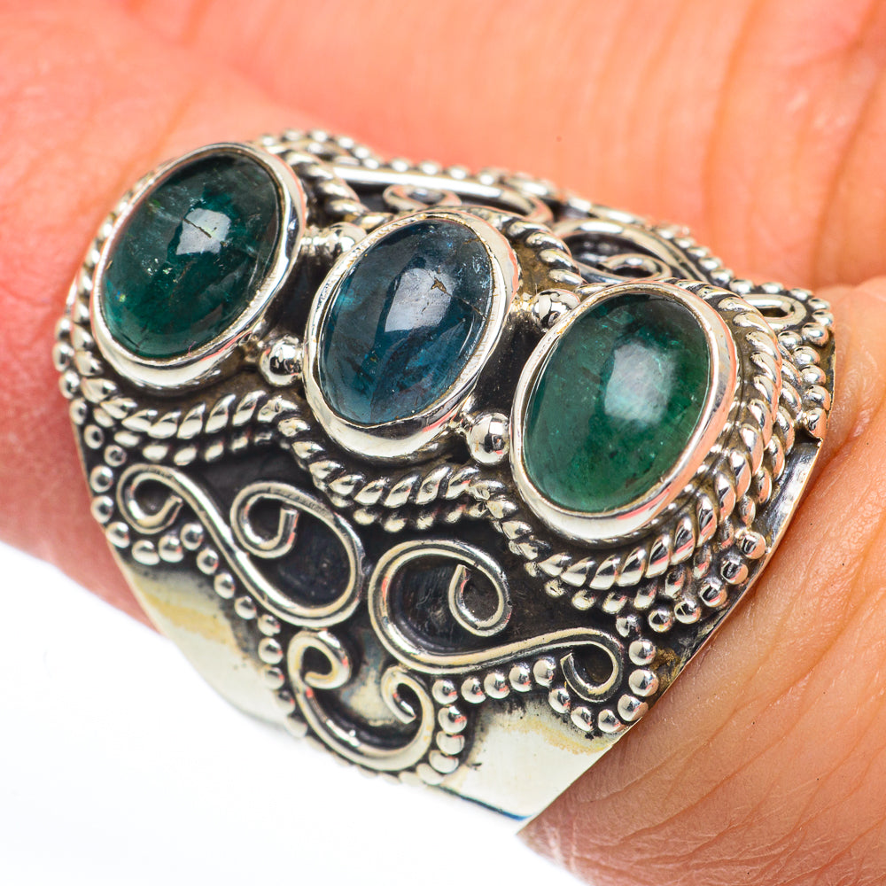 Green Tourmaline Rings handcrafted by Ana Silver Co - RING63294