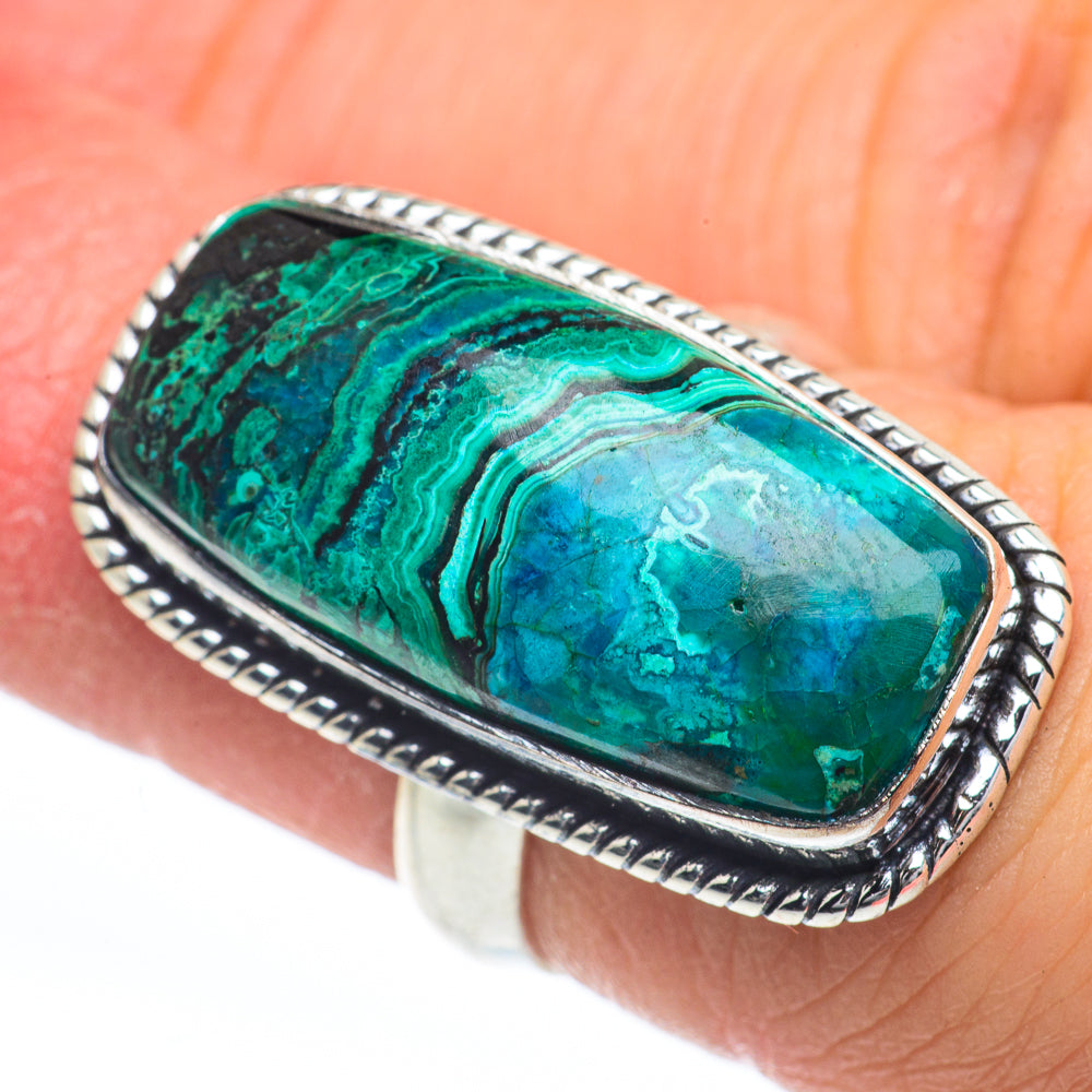 Chrysocolla Rings handcrafted by Ana Silver Co - RING63295