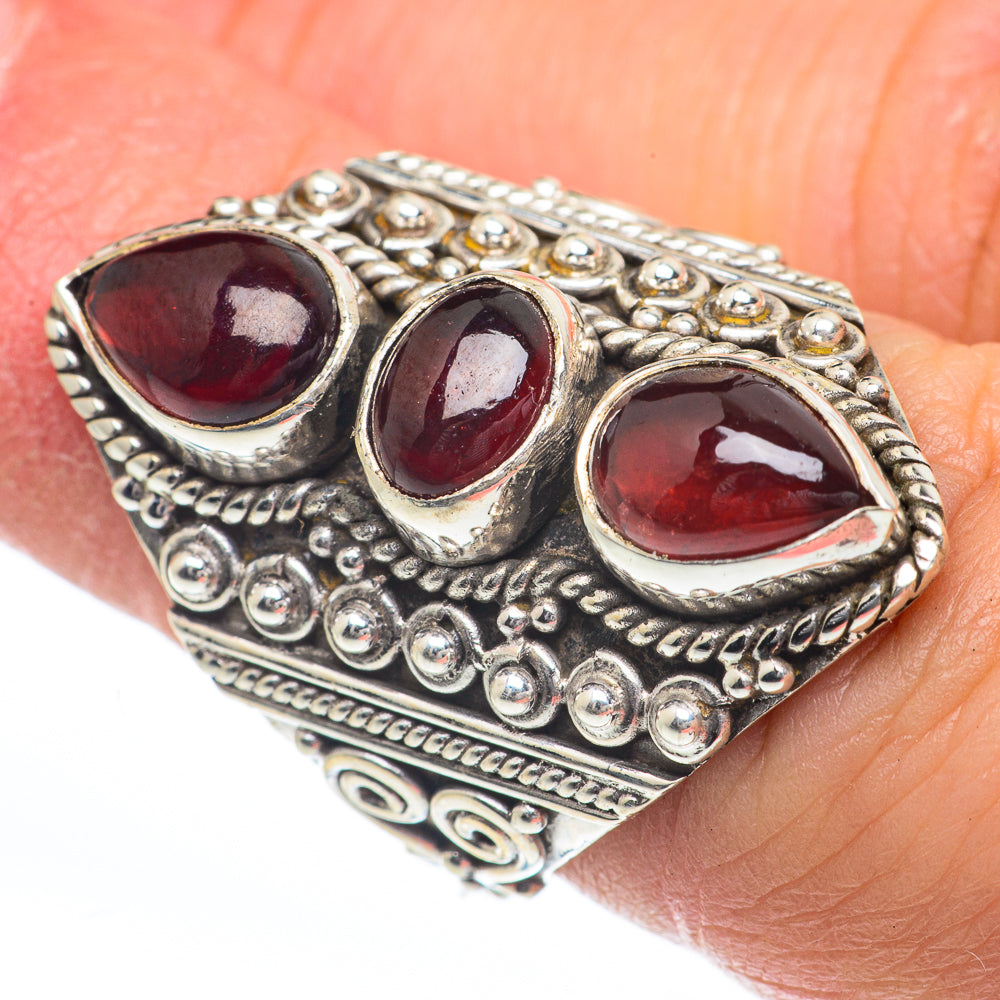 Garnet Rings handcrafted by Ana Silver Co - RING63301