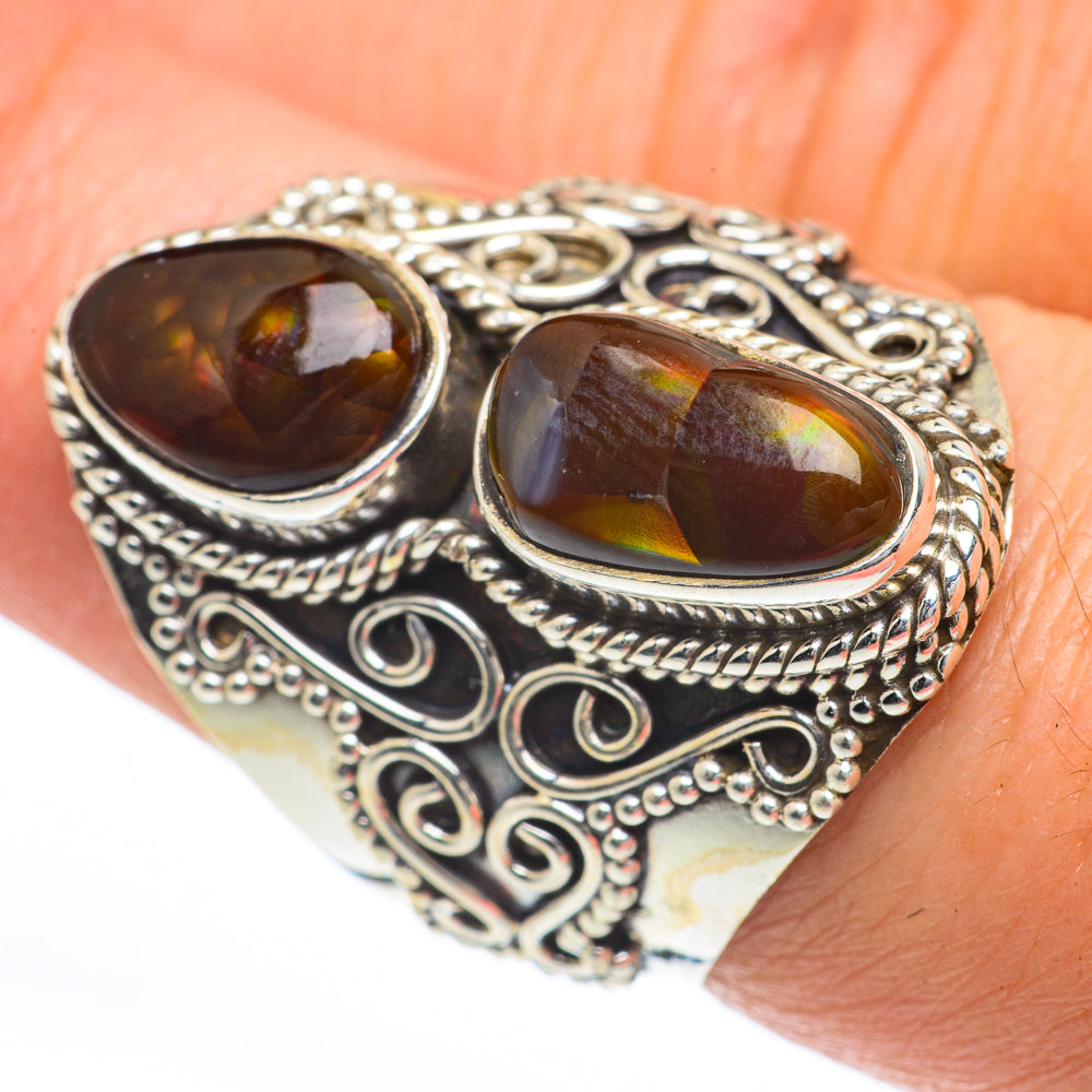 Mexican Fire Agate Rings handcrafted by Ana Silver Co - RING63309