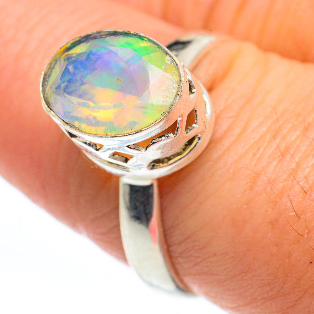Ethiopian Opal Rings handcrafted by Ana Silver Co - RING63321