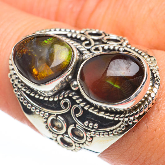 Mexican Fire Agate Rings handcrafted by Ana Silver Co - RING63332