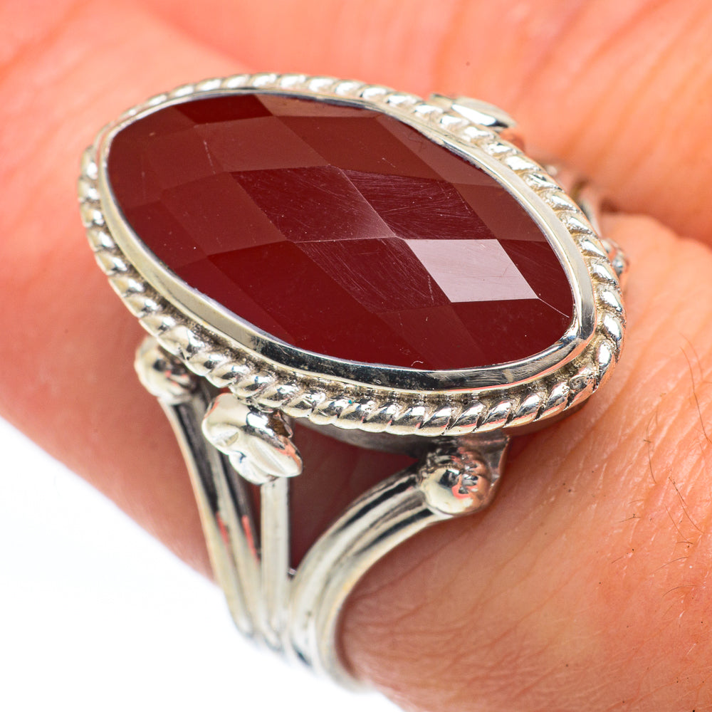 Red Onyx Rings handcrafted by Ana Silver Co - RING63334