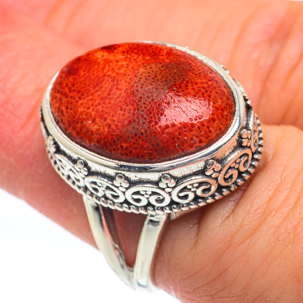 Sponge Coral Rings handcrafted by Ana Silver Co - RING63335