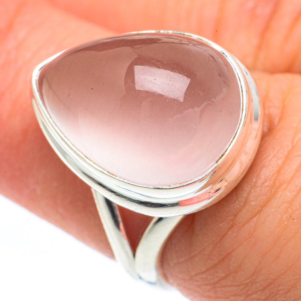 Rose Quartz Rings handcrafted by Ana Silver Co - RING63336