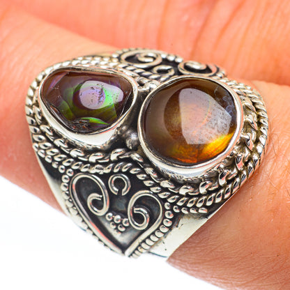 Mexican Fire Agate Rings handcrafted by Ana Silver Co - RING63343