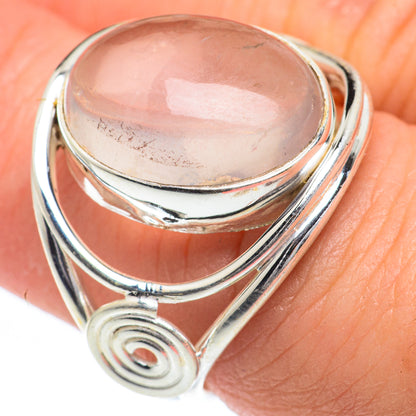 Rose Quartz Rings handcrafted by Ana Silver Co - RING63348