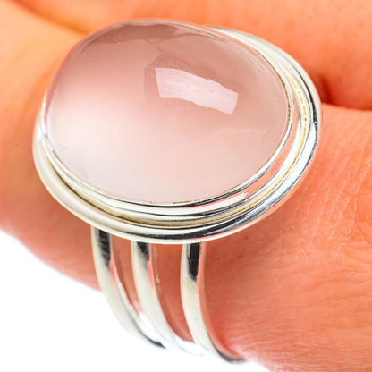 Rose Quartz Rings handcrafted by Ana Silver Co - RING63349