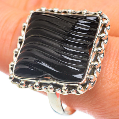 Black Onyx Rings handcrafted by Ana Silver Co - RING63353