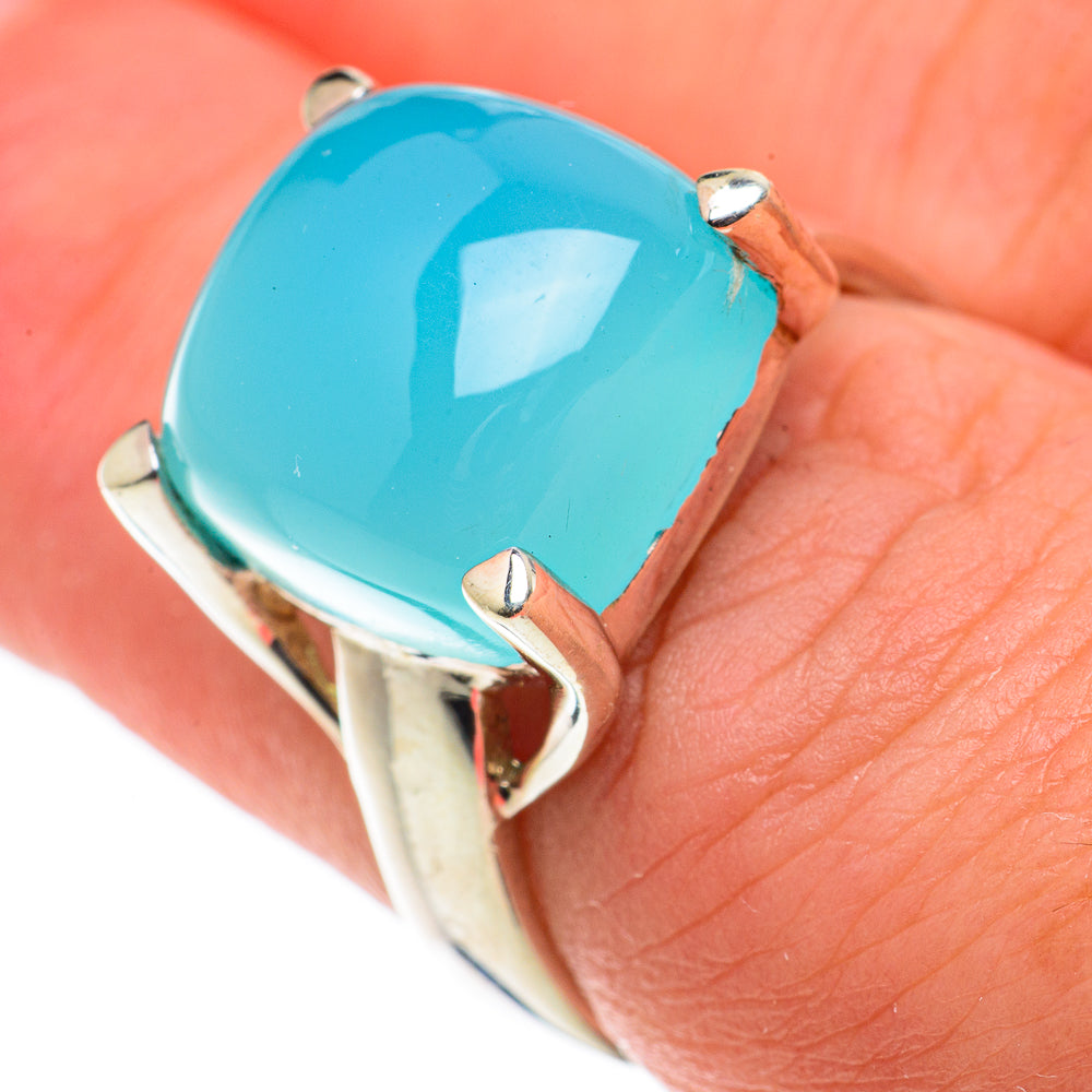 Aqua Chalcedony Rings handcrafted by Ana Silver Co - RING63361