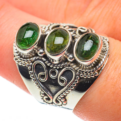 Green Tourmaline Rings handcrafted by Ana Silver Co - RING63364