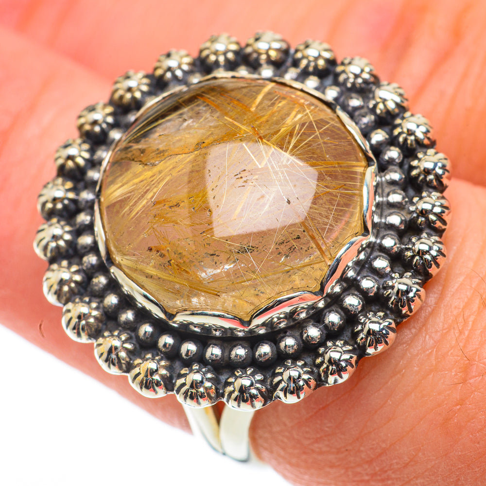 Rutilated Quartz Rings handcrafted by Ana Silver Co - RING63376
