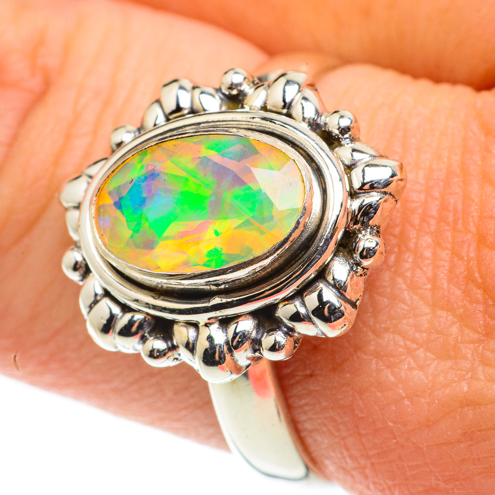Ethiopian Opal Rings handcrafted by Ana Silver Co - RING63381