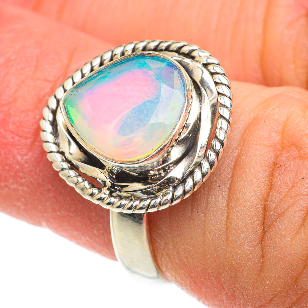 Ethiopian Opal Rings handcrafted by Ana Silver Co - RING63385