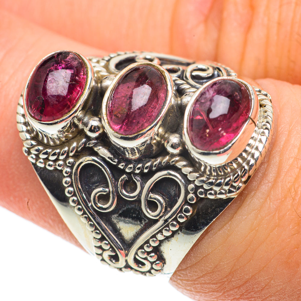 Pink Tourmaline Rings handcrafted by Ana Silver Co - RING63394