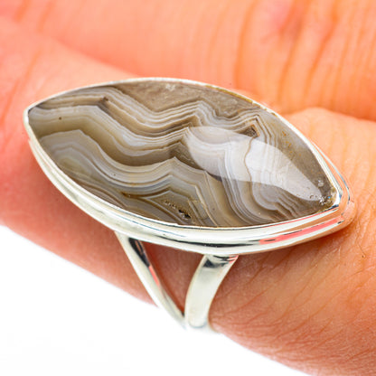 Laguna Lace Agate Rings handcrafted by Ana Silver Co - RING63413