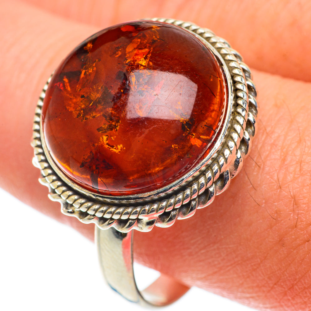 Baltic Amber Rings handcrafted by Ana Silver Co - RING63416