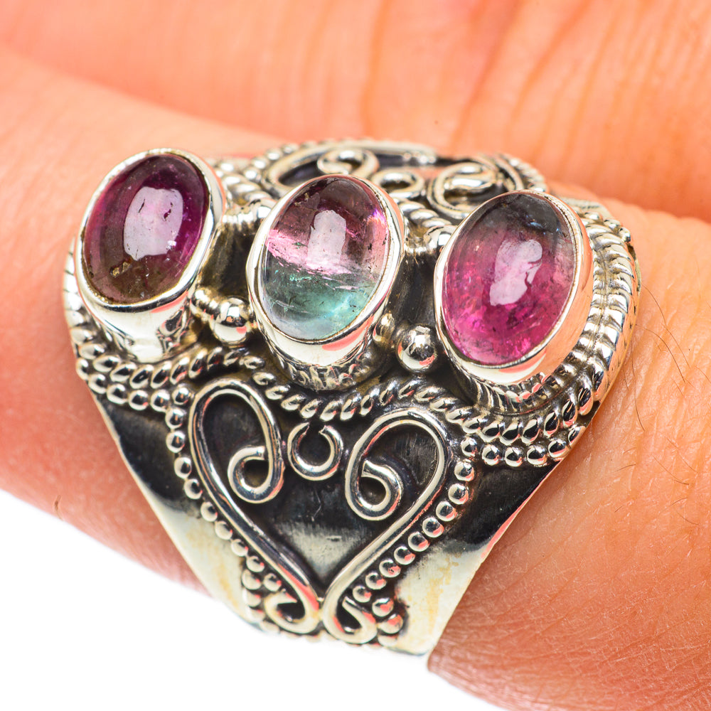Pink Tourmaline Rings handcrafted by Ana Silver Co - RING63435