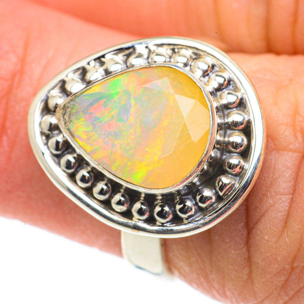 Ethiopian Opal Rings handcrafted by Ana Silver Co - RING63446