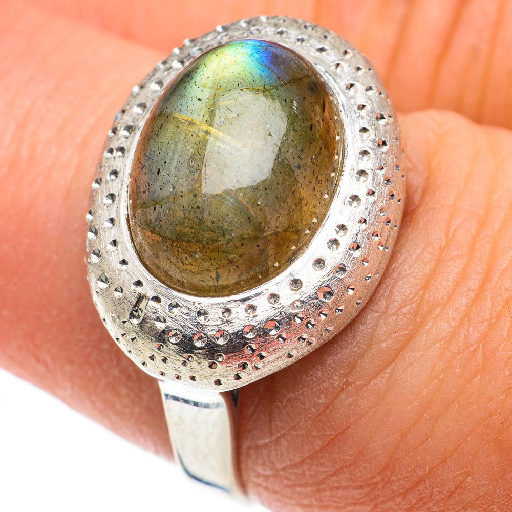 Labradorite Rings handcrafted by Ana Silver Co - RING63452