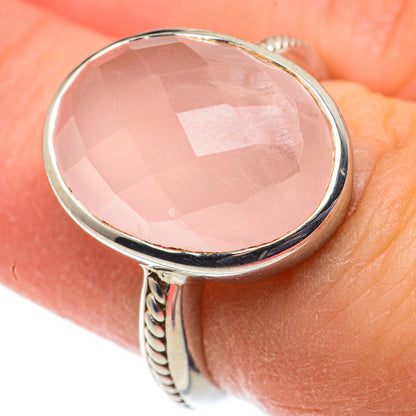 Rose Quartz Rings handcrafted by Ana Silver Co - RING63455