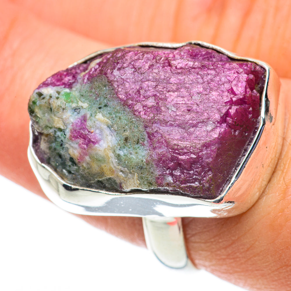 Ruby Zoisite Rings handcrafted by Ana Silver Co - RING63462