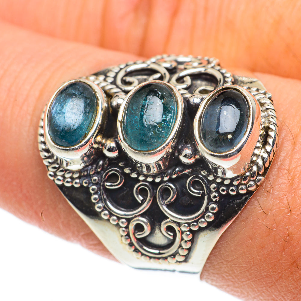 Blue Fluorite Rings handcrafted by Ana Silver Co - RING63468