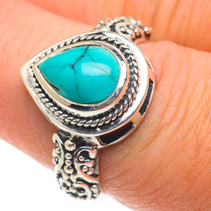 Tibetan Turquoise Rings handcrafted by Ana Silver Co - RING63469