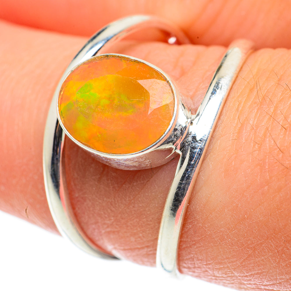 Ethiopian Opal Rings handcrafted by Ana Silver Co - RING63480